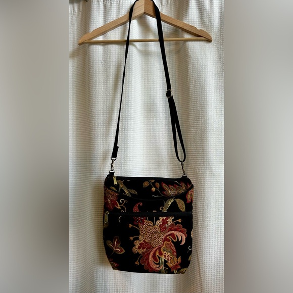 Vintage Danny K Beverly Hills Floral Tapestry Crossbody Bag - Picture 3 of 9